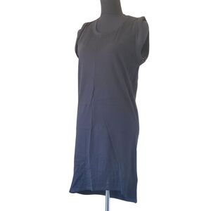 Heather Casual Knit Dress M Black New